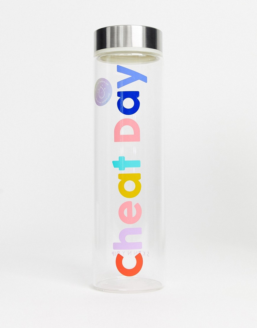 Skinnydip cheat day water bottle-Clear