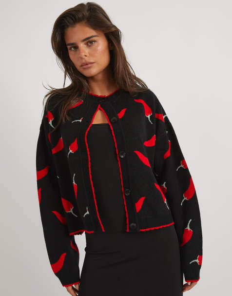 Skinnydip Chilli knitted cardigan in black - view 1