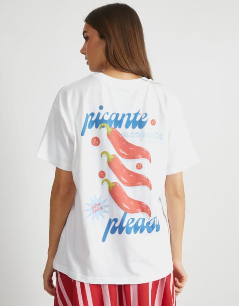 Skinnydip Chilli please t-shirt in white