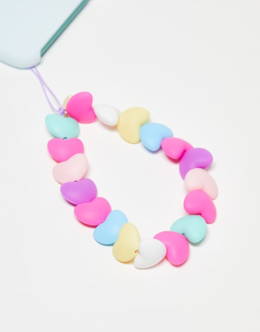 Skinnydip chunky heartshaped phone beads