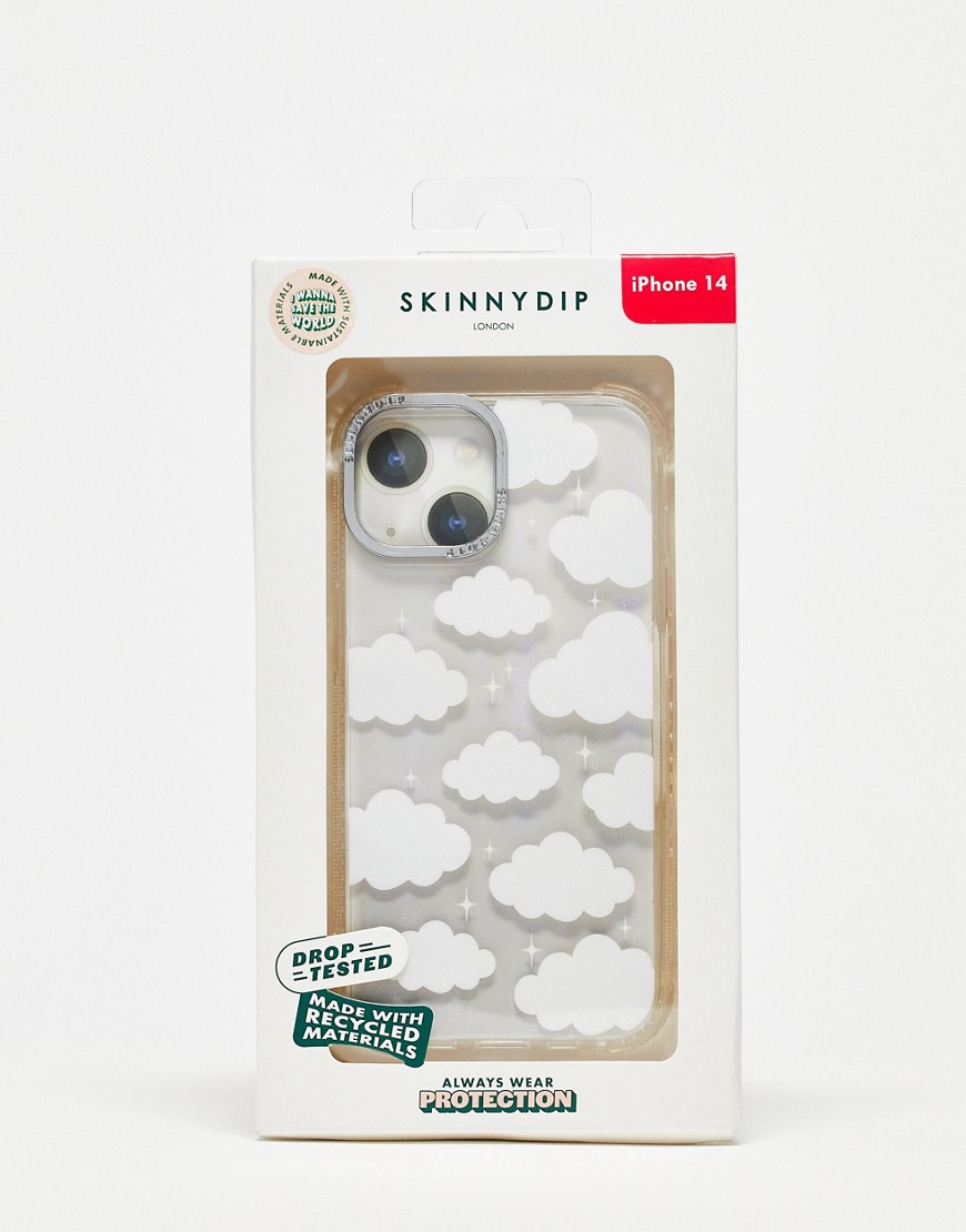 Skinnydip cloud print holographic phone case-Multi