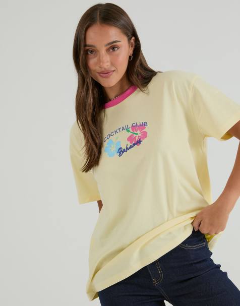 Skinnydip Cocktail bahamas t-shirt in yellow