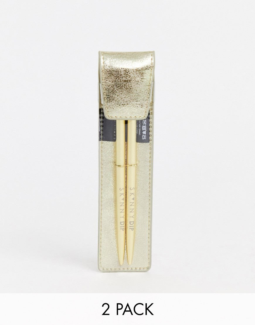 Skinnydip - Confezione da 2 penne glitter-Oro