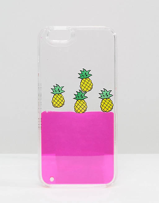 Skinnydip - Coque pour iPhone 6/6s effet liquide avec breloques ananas flottantes