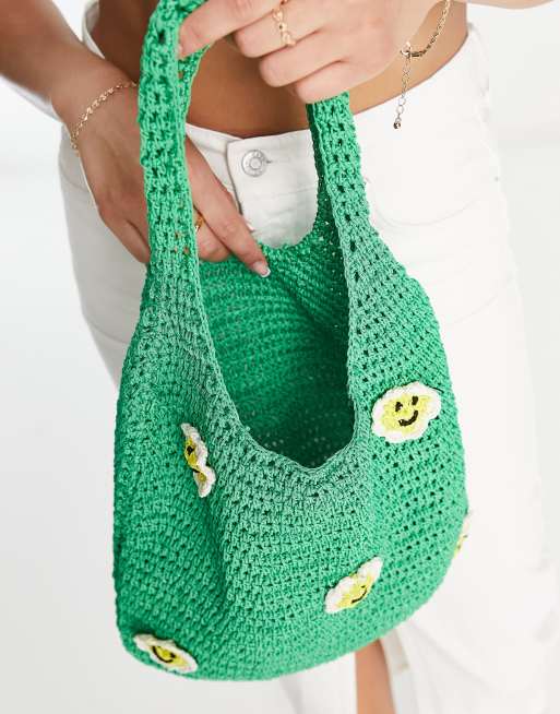 Skinnydip Green Daisy Cross Body Bag