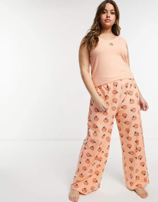 Peach discount print pyjamas