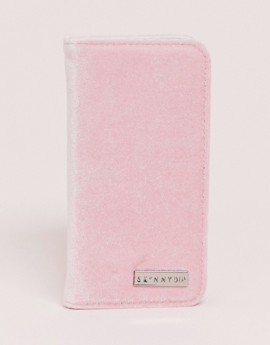 Skinnydip - Custodia in velluto rosa per iPhone 6/6s/7/8