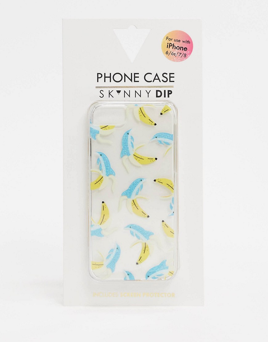 Skinnydip - Custodia per iPhone 6/6S/7/8 con delfini-Blu