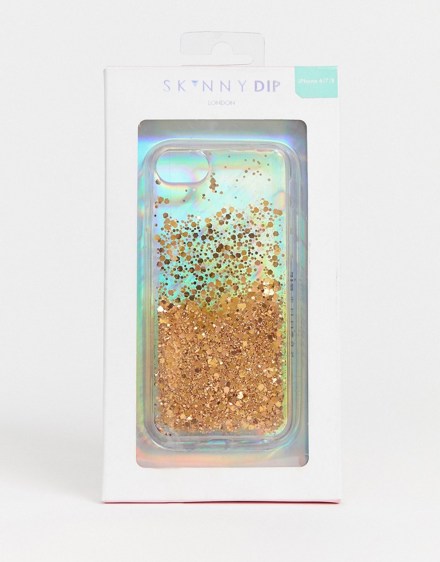Skinnydip - Custodia per iPhone 6/6S/7/8 oro glitter