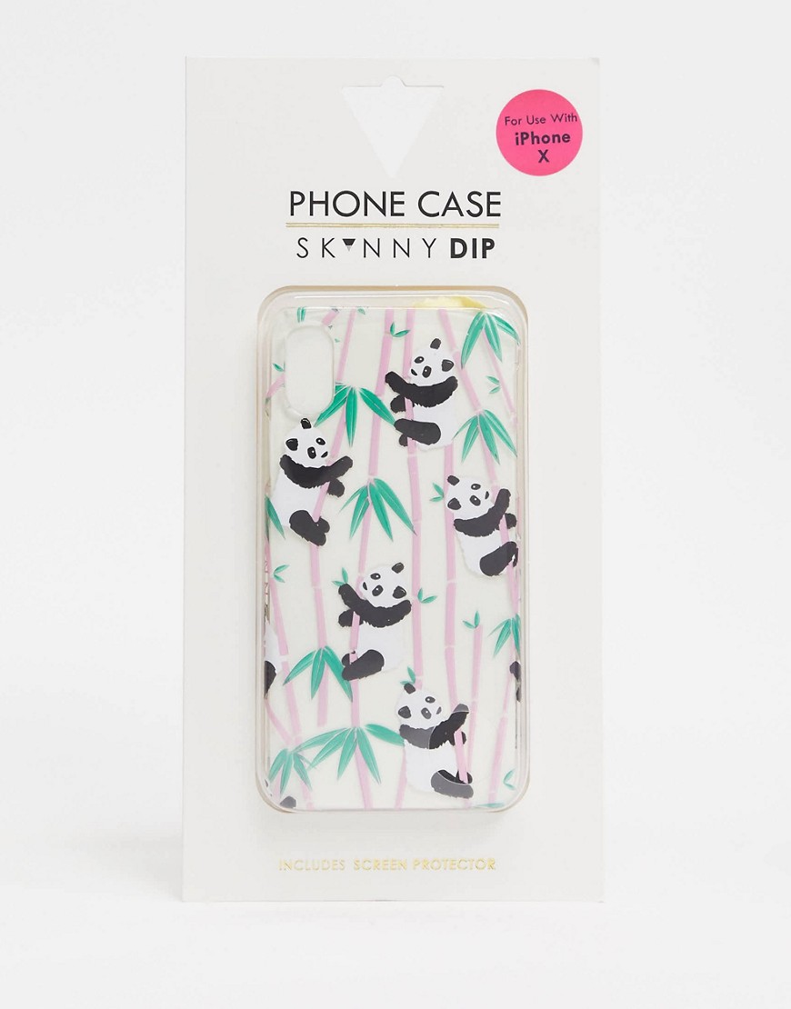 Skinnydip - Custodia per iPhone X/XS con panda-Multicolore
