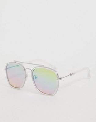 Skinnydip – Danielle – Regnbågsskimrande solglasögon-Flerfärgad