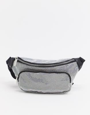 black diamante bum bag