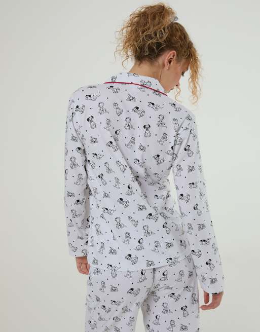 Skinnydip Disney 101 dalmatians pyjama set with scrunchie in white, 2 of 4