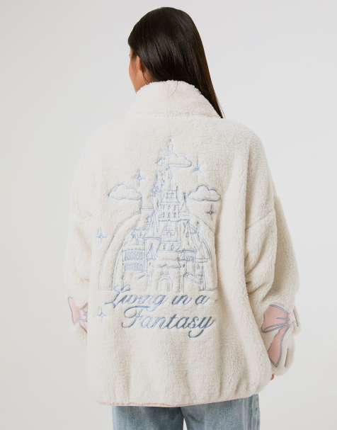 Skinnydip Disney castle fleece jacket in ecru - view 1