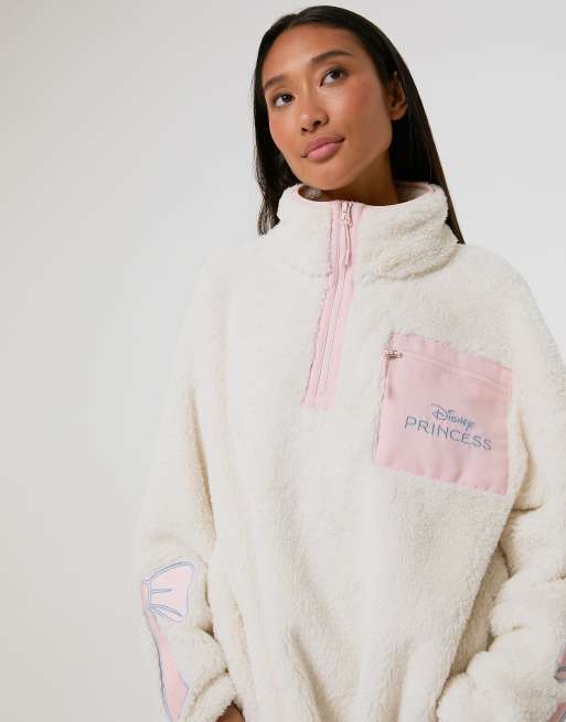 Skinnydip Disney castle fleece jacket in ecru, 2 of 4