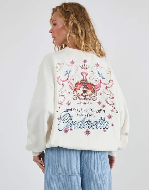 Skinnydip Disney cinderella happily ever after sweatshirt in white - view 1