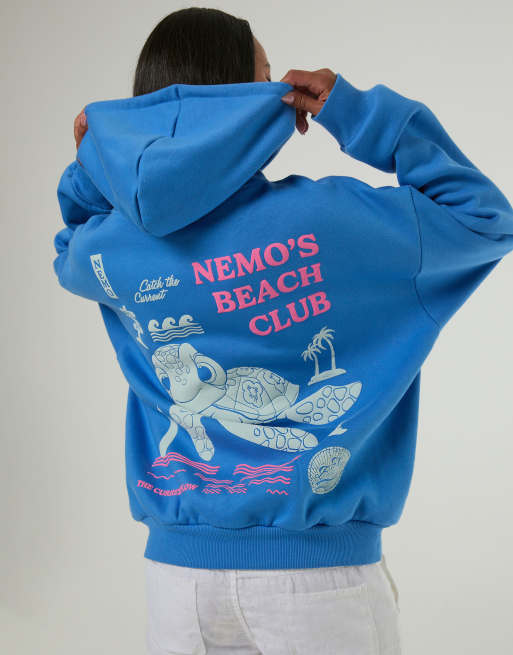 Skinnydip Disney finding nemo beach club hoodie in blue, 2 of 4