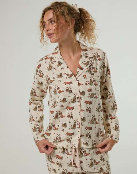 Skinnydip Disney fox and the hound pyjama set with scrunchie in white - view 1