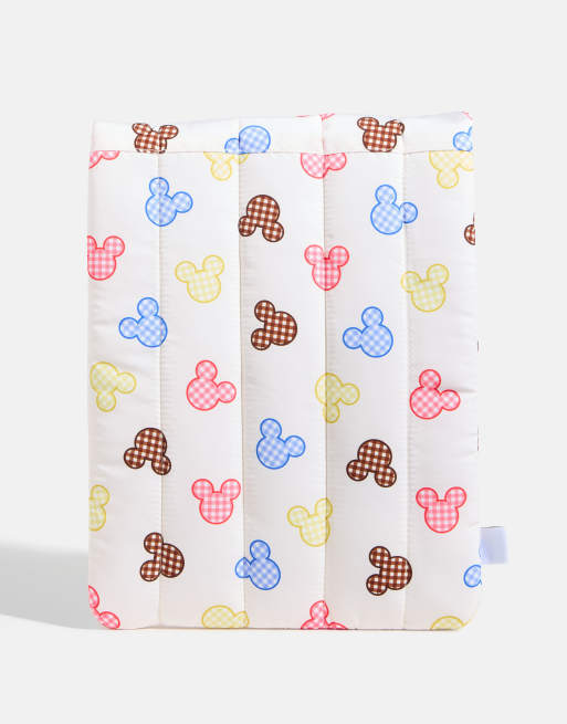 Skinnydip Disney mickey gingham laptop sleeve 16" in white, 2 of 4