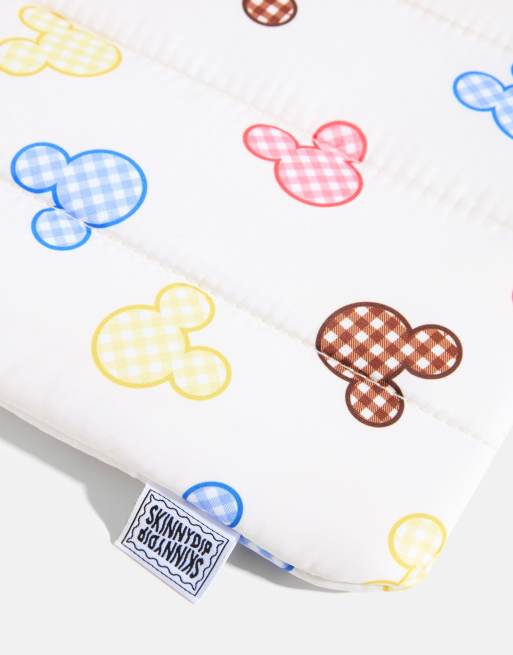 Skinnydip Disney mickey gingham laptop sleeve 16" in white, 4 of 4