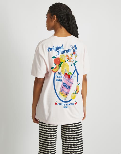 Skinnydip Disney mickey spritz t-shirt in pink in pink