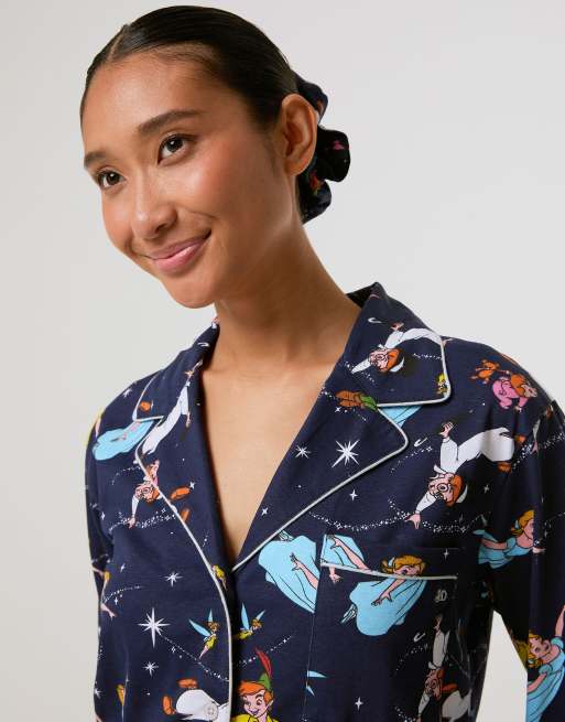 Skinnydip Disney peter pan pyjama set with scrunchie in blue, 3 of 4