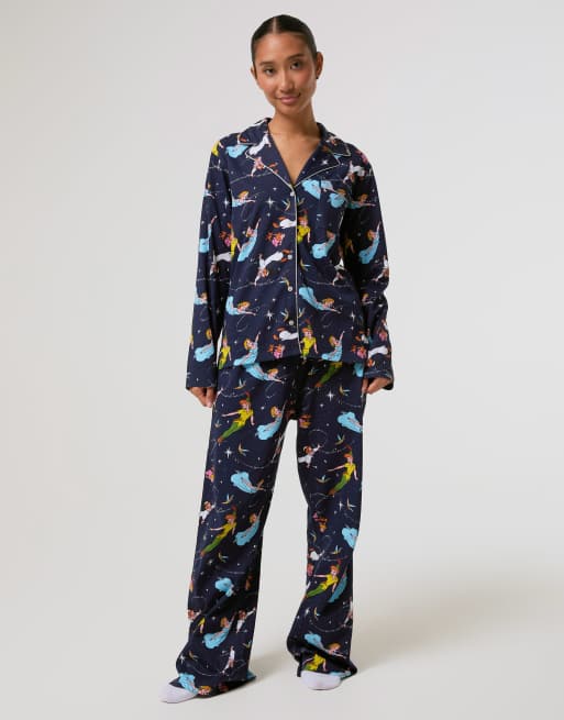 Skinnydip Disney peter pan pyjama set with scrunchie in blue, 4 of 4