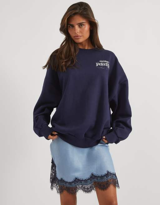 Skinnydip Disney peter pan star sweatshirt in navy, 4 of 4