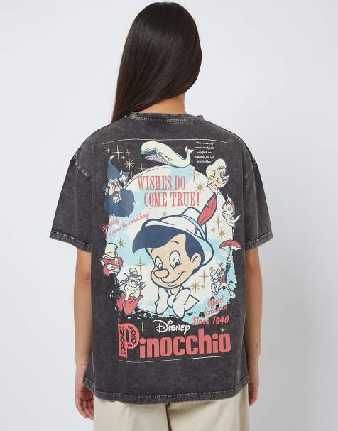 Skinnydip Disney pinocchio poster t-shirt in grey