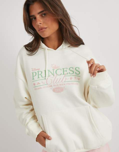 Skinnydip Disney princess club hoodie in ecru - view 1