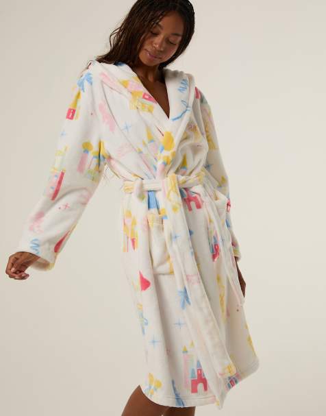 Skinnydip Disney princess glitter dressing gown in ecru - view 1