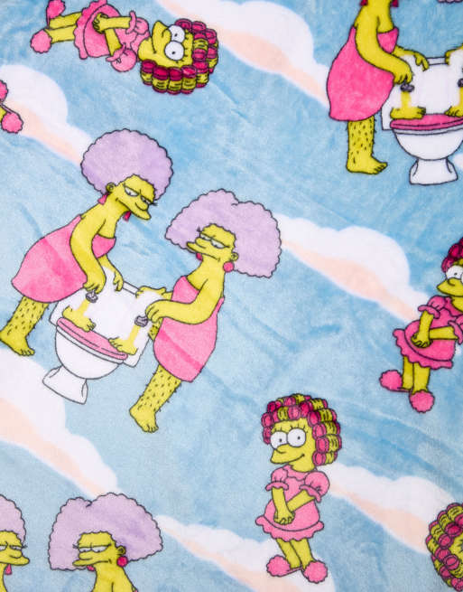 Skinnydip Disney the simpsons cloud blanket in blue, 2 of 4