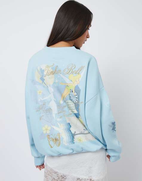 Skinnydip Disney tinkerbell poster sweatshirt in blue - view 1