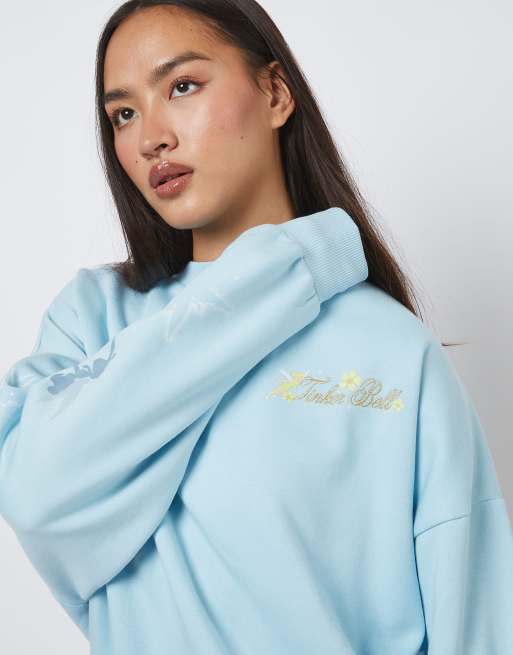 Skinnydip Disney tinkerbell poster sweatshirt in blue, 2 of 4