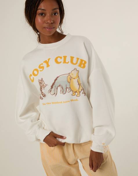 Skinnydip Disney winnie the pooh cosy sweatshirt and trouser set in multi - view 1