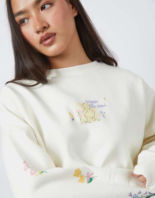 Skinnydip Disney winnie the pooh grow wild sweatshirt in white, 4 of 4