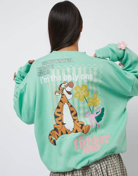 Skinnydip Disney winnie the pooh im the only tigger sweatshirt in green - view 1