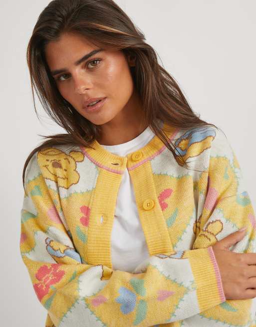 Skinnydip Disney winnie the pooh knitted cardigan in multi, 4 of 4