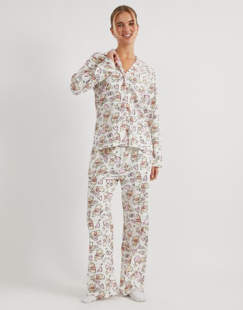 Skinnydip Disney winnie the pooh love pyjama set in ecru - view 1