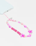 [Skinnydip] Skinnydip Dump Him heart slogan beaded phone charm in pink No Size PINK