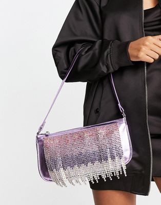 Skinnydip embellished crystal drop shoulder bag