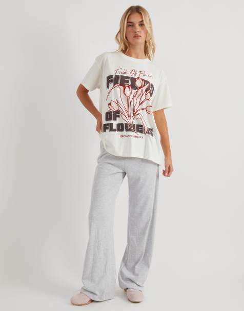 Skinnydip Fields of flowers t-shirt in white