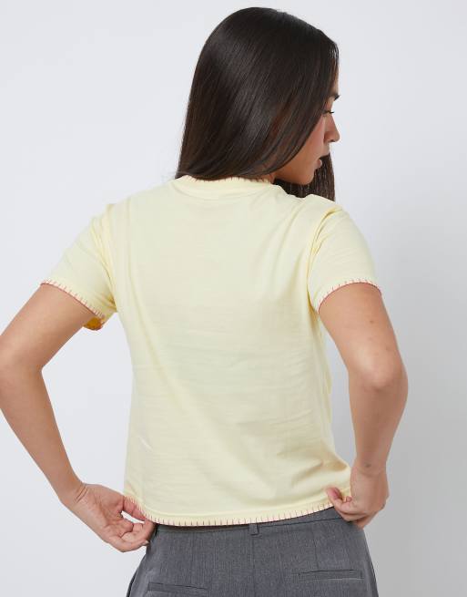 Skinnydip Fill your own tea cup baby tee in yellow, 4 of 4