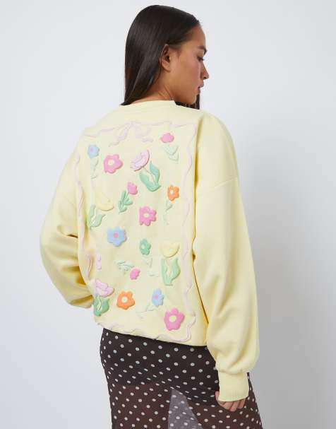 Skinnydip Flora sweatshirt in yellow