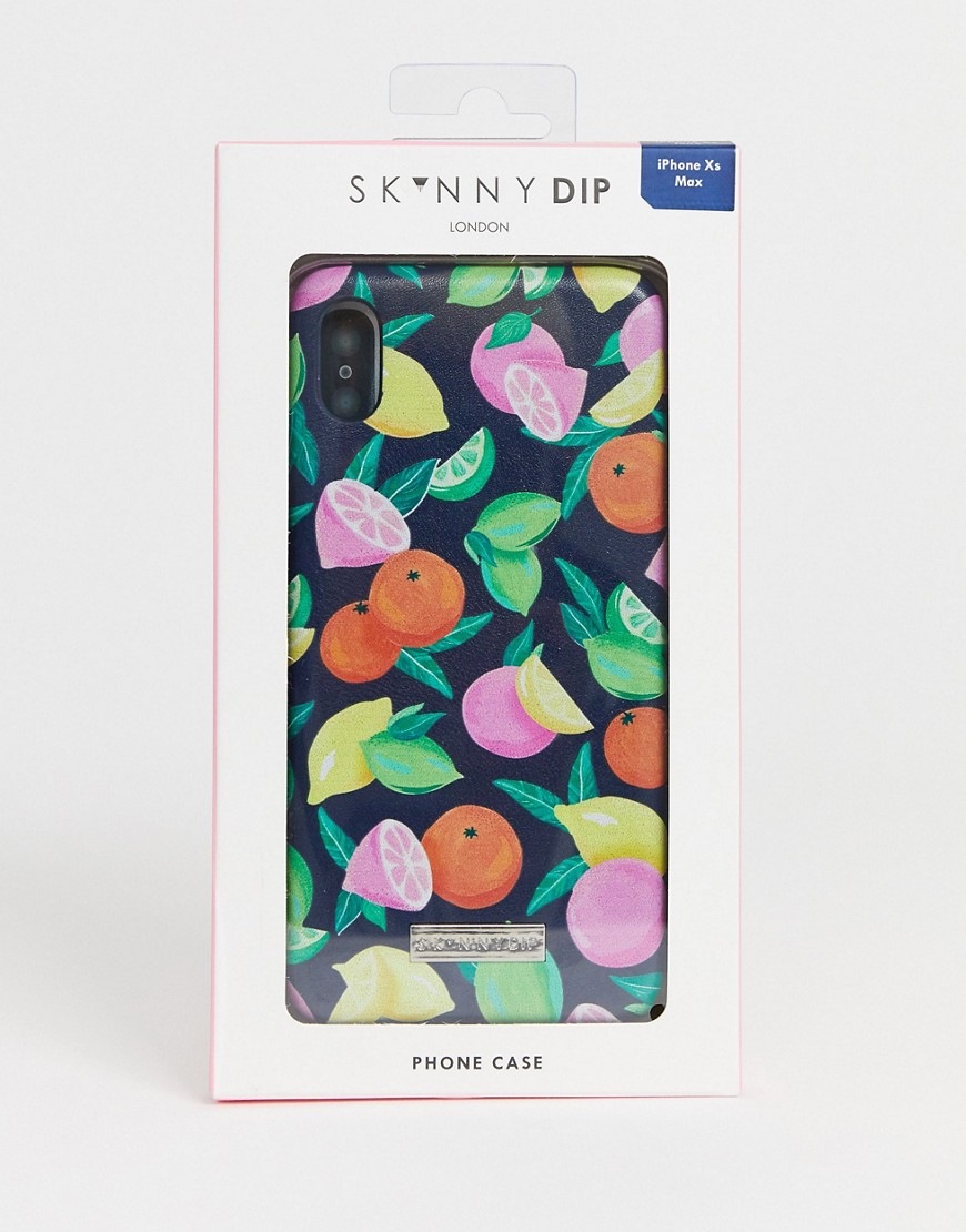 Skinnydip – Fodral till iPhone Xs Max med tropiskt fruktmönster-Flerfärgad