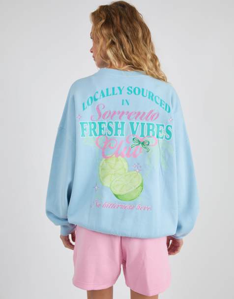 Skinnydip Fresh vibes sweatshirt in blue - view 1
