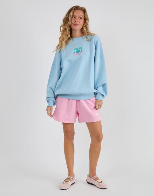 Skinnydip Fresh vibes sweatshirt in blue, 4 of 4