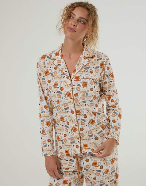 Skinnydip Gilmore girls x skinnydip pyjama set with scrunchie in multi - view 1