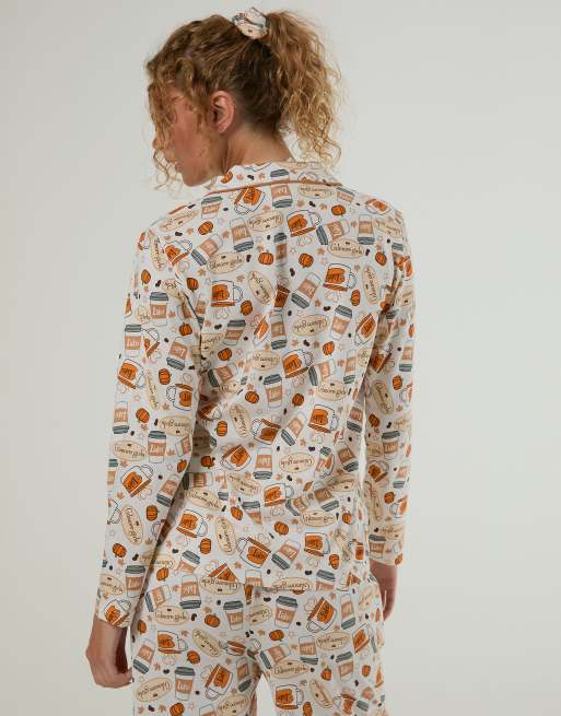 Skinnydip Gilmore girls x skinnydip pyjama set with scrunchie in multi, 2 of 4