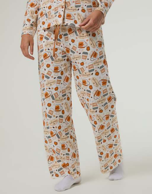 Skinnydip Gilmore girls x skinnydip pyjama set with scrunchie in multi, 4 of 4